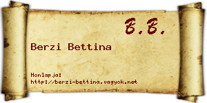 Berzi Bettina névjegykártya